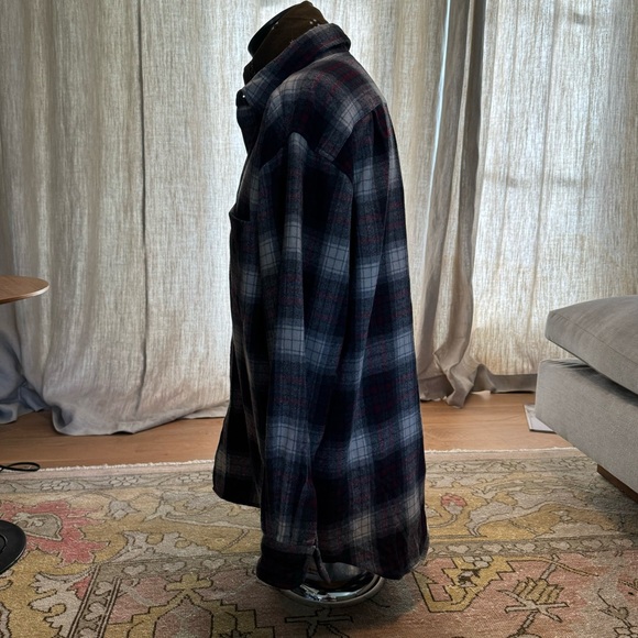 (L) Pendleton Vintage Plaid Virginia Wool, Camp Collar Button Up, single pocket - Picture 9 of 13